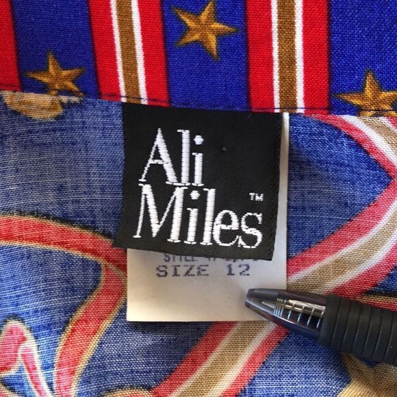 Vintage Ali Miles rayon blouse size 12 - Picture 8 of 12